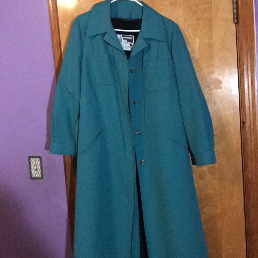 Long green coat